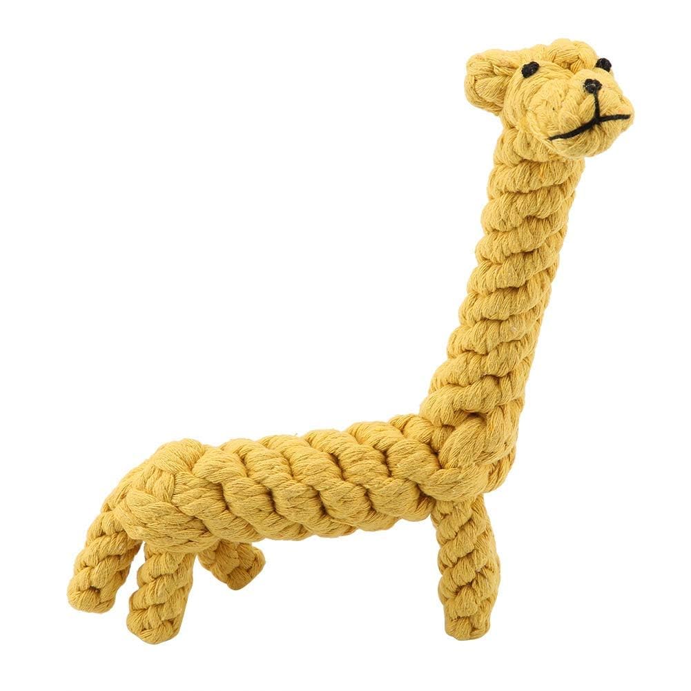 Jouet en corde pour chien agressif et nettoyage des dents motif girafe