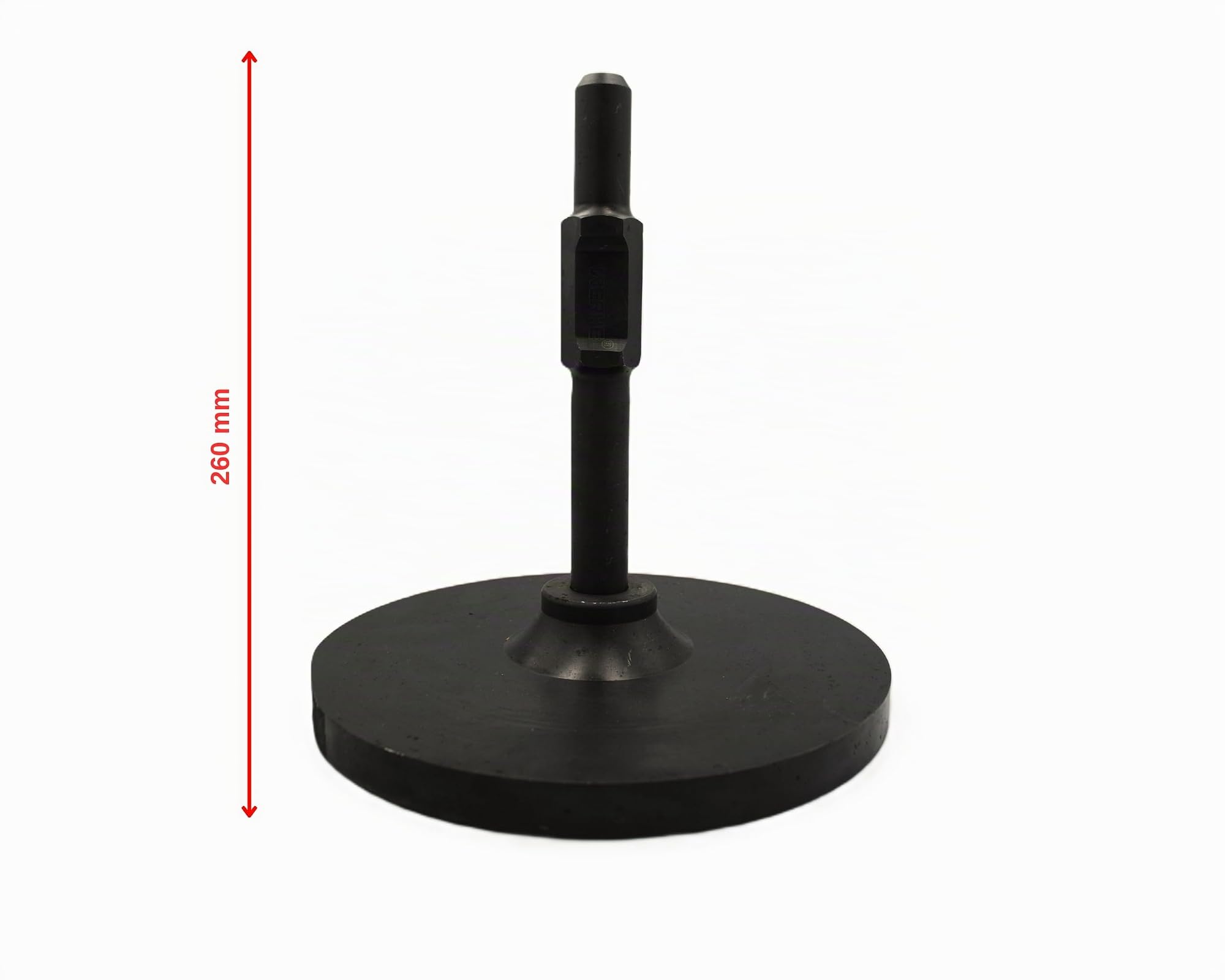 WERHE Compactador de tierra de acero Ø250mm HEX30 - placa base redonda para compactación para preparación de superficies - pisón de hormigón para jardinería - herramientas para demolición martillo