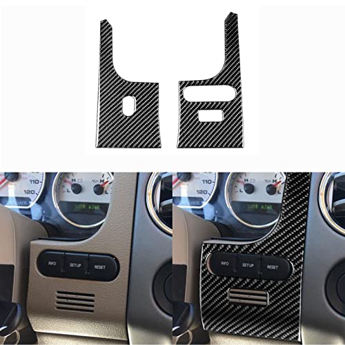 UOADA car Dashboard Side Sticker Real Soft Carbon Fiber car Interior Compatible with Ford F150 2004 2005 2006 2007 2008 Accessories 2PCS Black