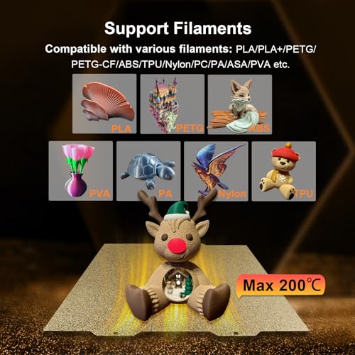 Image of IdeaFormer-3D A1 Mini PEI Build Plate for Bambu Lab 184x184mm, Double Sided Textured PEI Spring Steel Bed Plate for Bambus Lab A1 Mini 3D Printer Platform