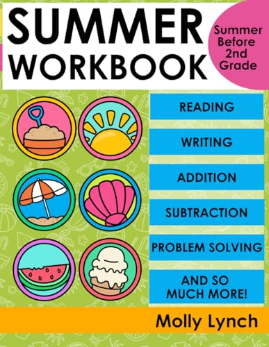 Image of Summer Workbook for 2nd Grade: Summer Before Second Grade School Workbook: Bridging First Grade to Second Grade for Kids Ages 6 - 7 with 40 Math and ... Math, Addition, Subtraction, and Time