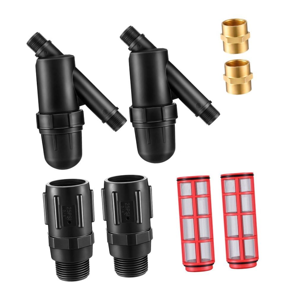 2 Riduttori Pressione 25 PSI Filtro Acqua 3/4 per Impianti Irrigazione Orto