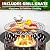 Verdeluxe 22 Inch Portable Propane Fire Pit,Gas Fire Pit for Outside with Lid & Handle, Smokeless Gas Firepit Bowl with Lava Rocks,Outdoor Propane Firepits for Camping,Patio,Yard,Bonfire.(Black)