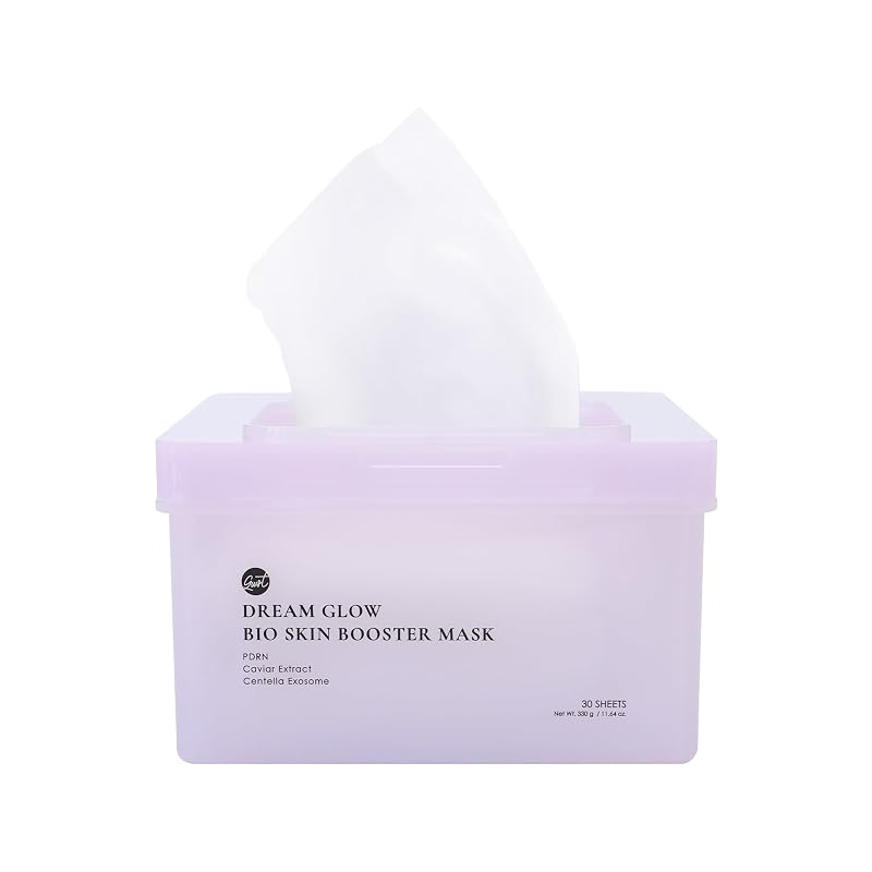 Máscara facial em folha glowiest Dream Glow Bio Skin Booster com PDRN, extrato de caviar e exossomo de centella — Pacote com 30 unidades