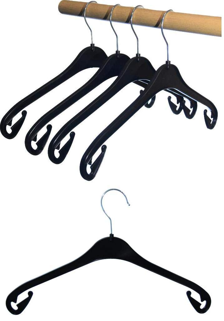 Hagspiel Lot de 20 cintres en plastique Noir 38 cm