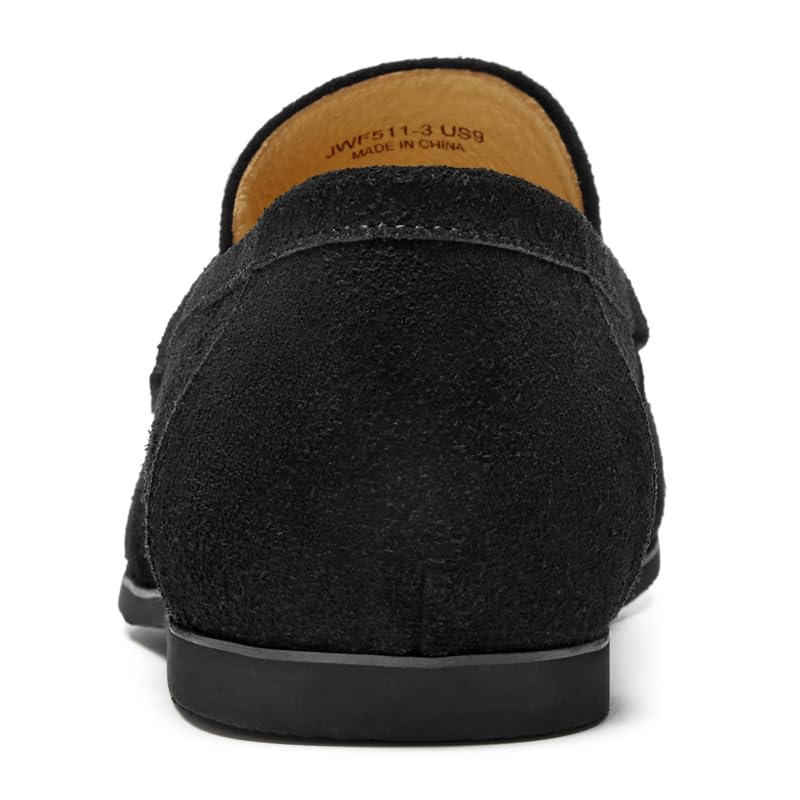 Image of Journey West Men's Suede Leather Belgian Loafers for Men Slip-on Casual Penny Casual Loafers