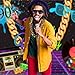 BUBOM 5 Piece Hip Hop Theme Accessories Kit - Retro Chains with Coin Design, Punk Style Glasses & Dollar Ring for Costume Parties, 80s 90s Rapper Fashion