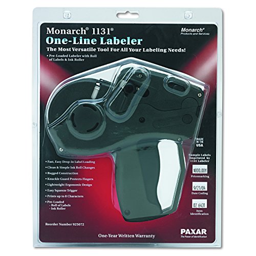 Monarch 925072 Pricemarker, Model 1131, 1-Line, 8 Characters/Line, 7/16 x 7/8 Label Size