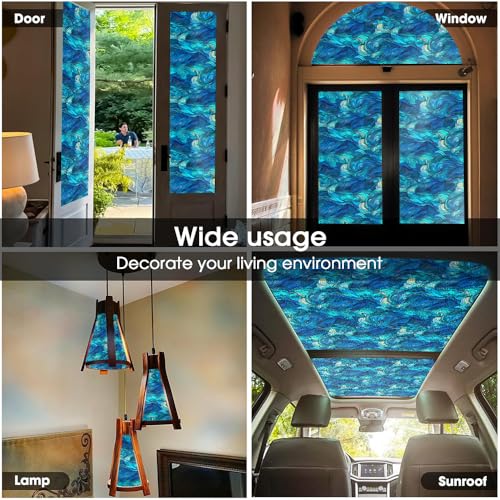 Vinilo decorativo ventana 15.7x118in Blue REDAMANCY miniatura 5