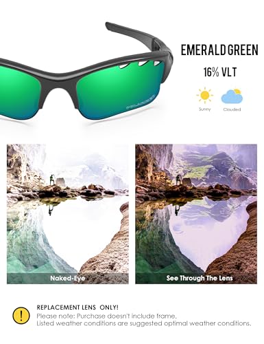Image of BLAZERBUCK Replacement Lenses & Sock Kit for Oakley Flak Jacket XLJ OO9009 Sunglass