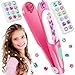 Vunrahsg Hair Gem Stamper Kit Hair Accessories for Girls Toy Bling Hair Styling Tool Reusable Shining Diamonds Hair Bead Jewelry Crafts Styling Head Stuff Birthday Gifts Toys 3 4 5 6 7 8-12 Girl Toys