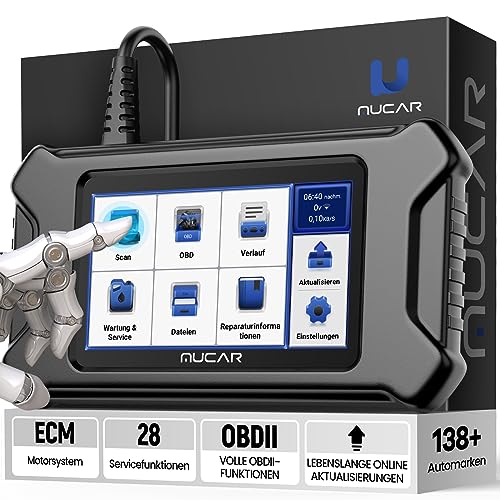 mucar OBD2 Diagnosegerät, CS90 Diagnosegerät Auto Deutsch, kfz auslesegerät (Rot) *