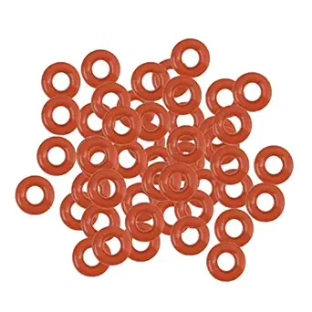 uxcell Silicone O-Rings 5mm OD, 2mm Inner Diameter, 1.5mm Width, Seal Gasket Red 50Pcs