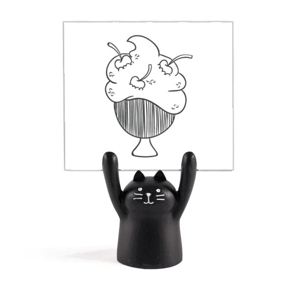 Porte-mémo chat noir tasse cerisier pour ne plus perdre vos notes de bureau - 4