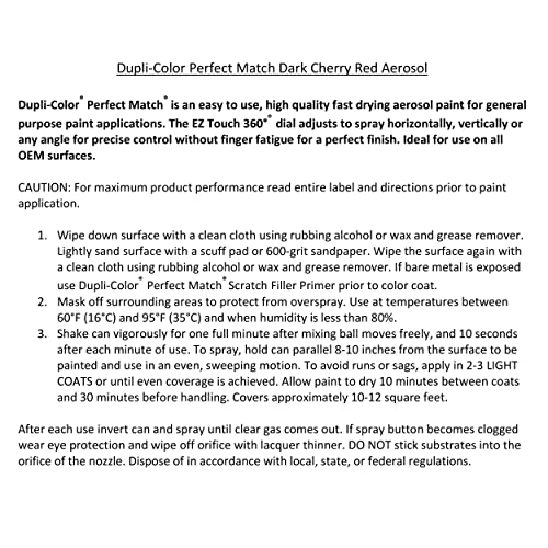 Image of VHT Dupli-Color S24BHY1801 Scratch Fix All-in-1 Touch-Up Paints, Dark Cherry Red, Single