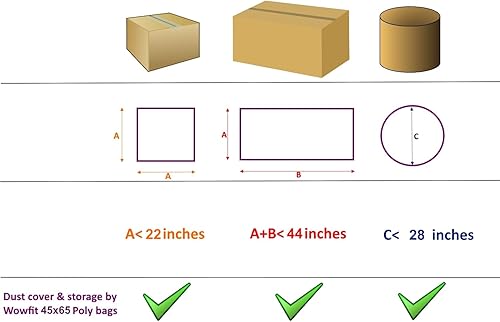 Miniatura 4 de Wowfit Bolsas de plástico transparente extra grandes de 5 quilates, 45 x 65 pulgadas, perfectas para asiento de automóvil, equipaje, maleta,