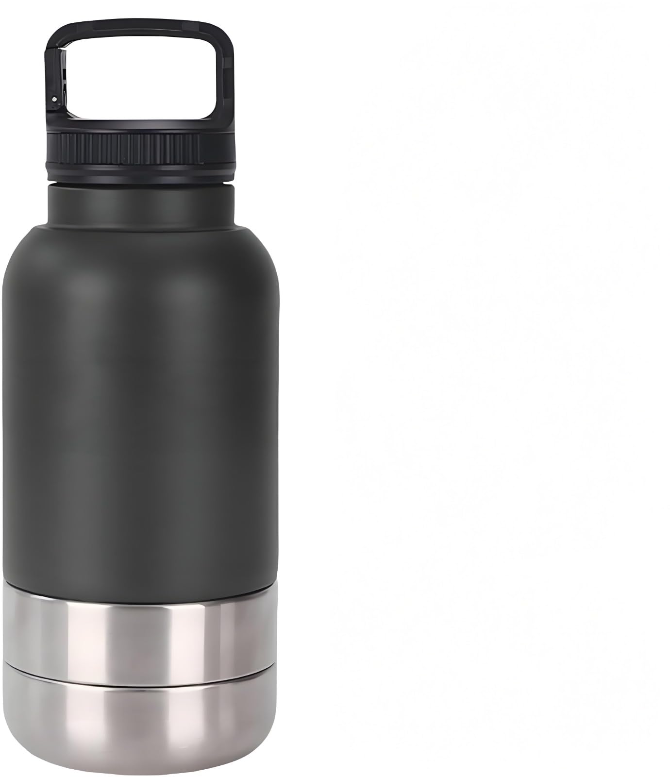 3-in-1 Dog Water Bottle, Stainless Steel Insulated Puppy Water Bottle with Detachable Food Bowl and Water Bowl, Portable Dog Water Bottles for Walking, Travel, Camping （32oz)