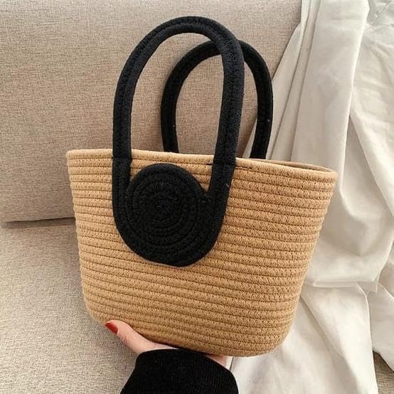 Shri-Anand-Creations-Attractive-Straw-Hand-Bag-Small-Tote-Bag-Summer-Bag-Bucket-Bag-Basket-Bag-Bamboo-Tote-Beach-Bags-for-Women-Boho-Bag-Kauna-Bag-Handbag-Juete-Bag-Handmade-Bag