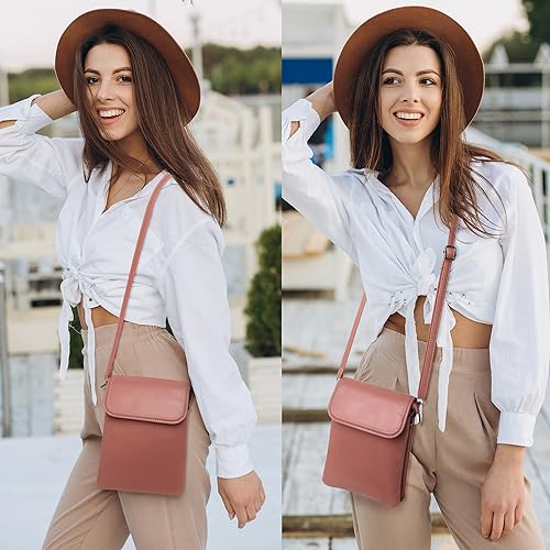 Image of KUKOO Small Crossbody Bags for Women PU Leather Cell Phone Purse Wallet with Credit Card Slots