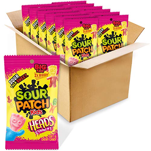 Sour Patch Kids BIG PATCH KIDS Heads Candy sour, 96 Ounce, 12 Bags