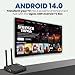 UGOOS AM9 64-Bit Android Media Player, 4K HDR TV Box with Bluetooth Remote, Amlogic S905X5 Quad-Core, 4 GB RAM, 64 GB Storage, Wi-Fi 6, Bluetooth 5.2, HDMI 2.0, Upgraded Version of AM6B Plus