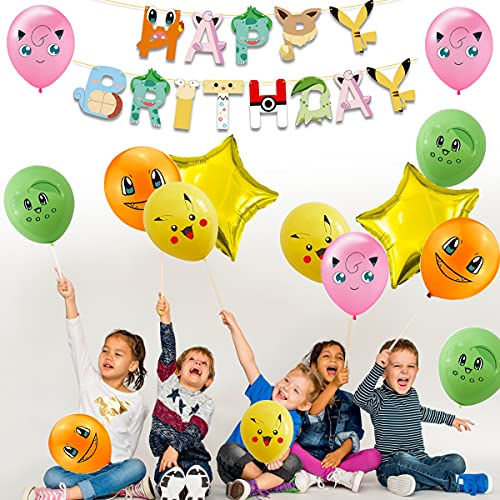 Pokémon verjaardagsdecoratie, met Pikachu banner, verjaardagsballonnen, voor kinderverjaardag, feestaccessoires - Image 8