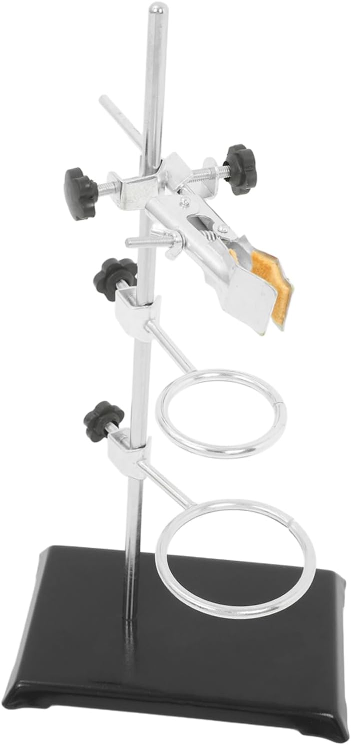 Lab Stand Clamp Heavy Duty Base Ring Stand for Experiments Lab Equipment