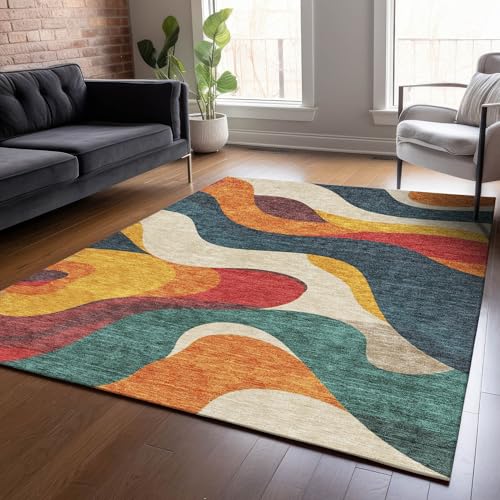 Tapete Addison Rugs Chantille 5 x 7.5 pies Naranja