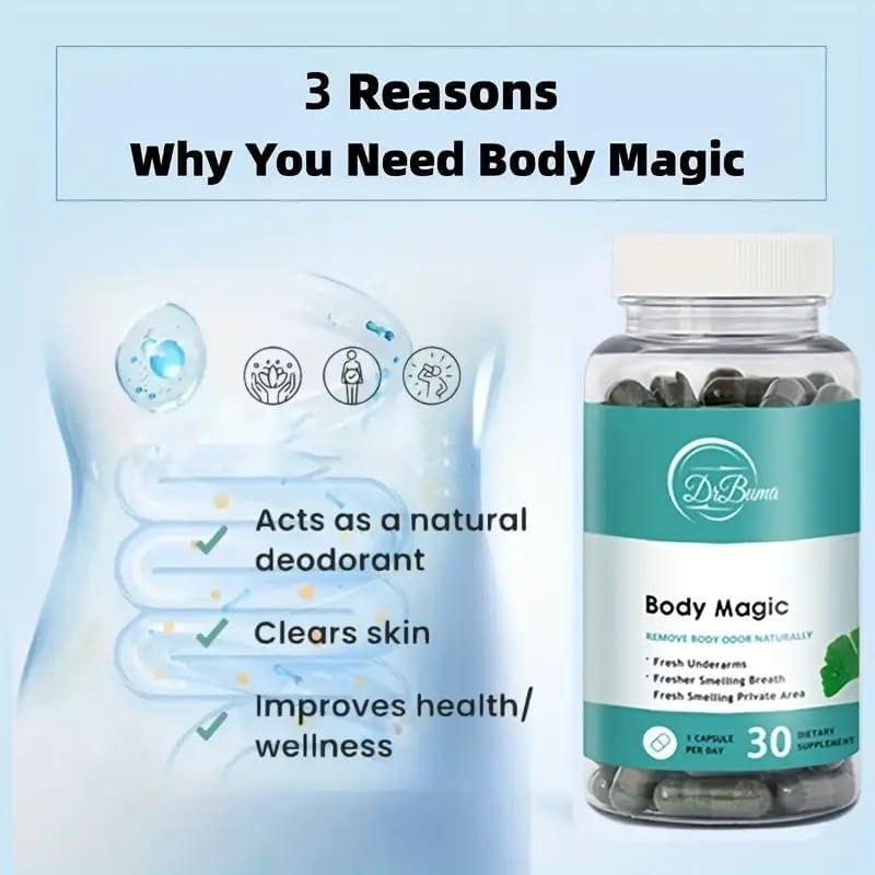 Miniatura 6 de Cápsulas diarias de clorofila natural  Elimina el olor corporal naturalmente  Axilas frescas, aliento y áreas íntimas  Limpieza diaria impulsada por