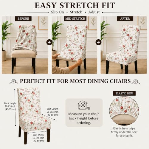 Image of Cloth Fusion Dining Table Cover with 6 Chair Covers, 6 Seater Table Cloth | Table cover and every chair cover in one matching print; 4-way stretch chair covers; 6 designs; washable, not PVC