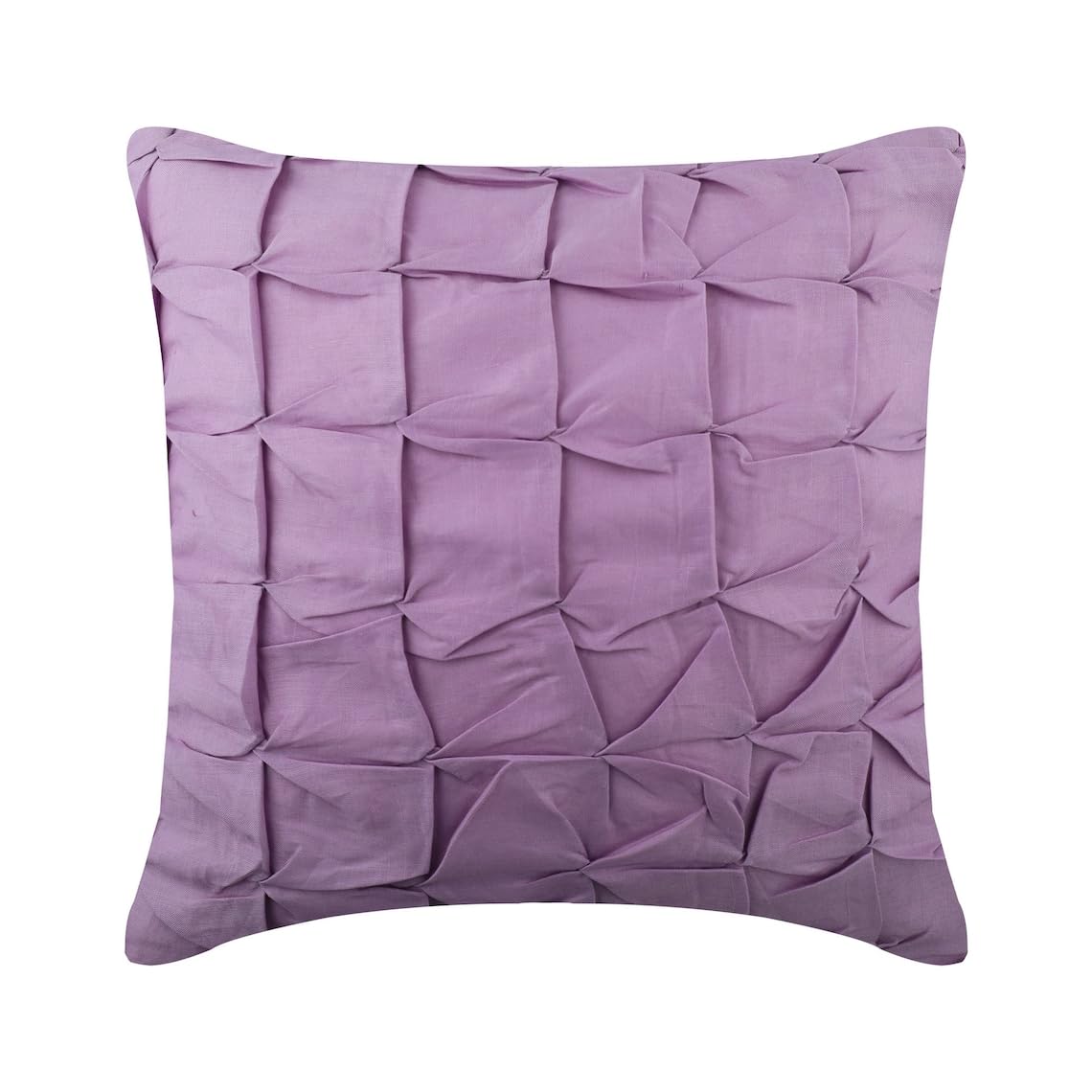 The HomeCentric Purple Pack of 2, 65x65 cm (26"x26") Euro Shams, Linen Texture Throw Cushions For Couch, Solid Pattern Contemporary Style - Scented Dawn — image 1
