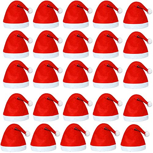 Mu Mianhua Xmas Hoed Kerst Hoeden voor Kinderen Pluche Kinderen Kerstman Hoeden Kostuum Kerst Ornamenten 25 Hoeden