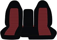 Vista 23 de Totally Covers Compatible con fundas de asiento de camión de dos tonos para Ford Ranger/Mazda Serie B 2004-2012 (banco dividido 60/40) con consola