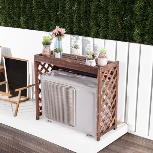 Support de climatisation en bois massif persiennes ventilation optimale M - 2