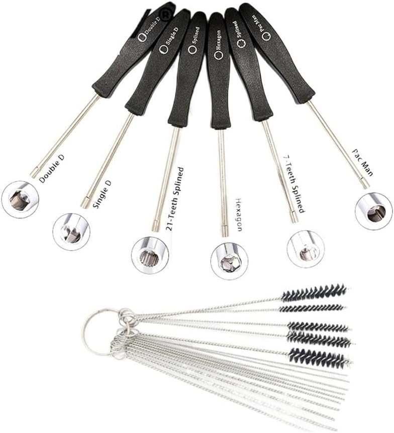 For 6Pcs Professional Car Motorcycle for Carburetor Adjustment Tool Screwdriver + Cleaning Kit Easy to replace