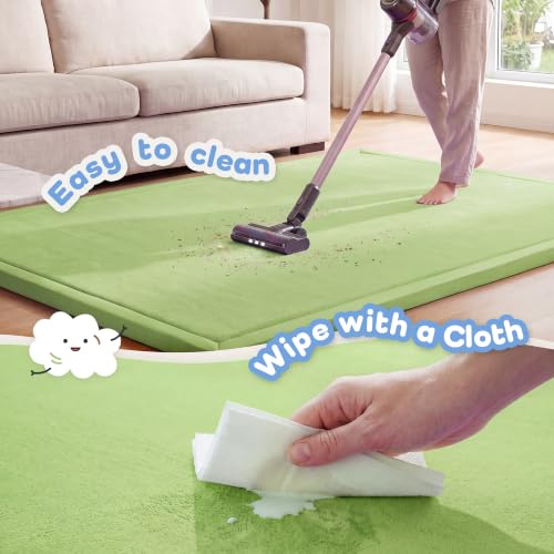 Image of 1.3 inch Thick Baby Play Mat for Floor,28x72 Bedside Rugs, Non-Slip