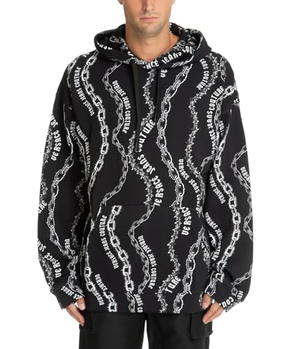 VERSACE JEANS COUTURE Men Hoodie Chain Couture Black - White4