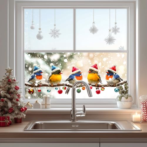 Vinilo Decorativo Navidad HOMETITUTE 39.3 x 17.7 pulgadas miniatura 4