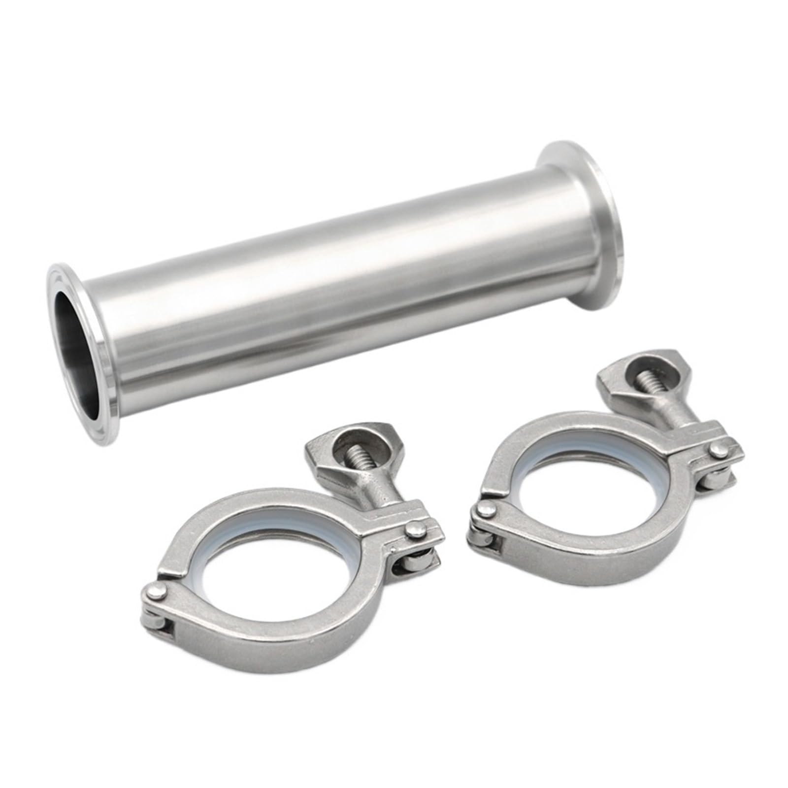 Liuch 1 Pipex2x2 Length43/100/152/200/254/300Mm Sanitary Stainless Steel 304 Pipe Fitting Spool Tube With Clamp Od19/25/38/45/51 Ferrule(,Od25 X Ferrule50.5_length 152Mm)