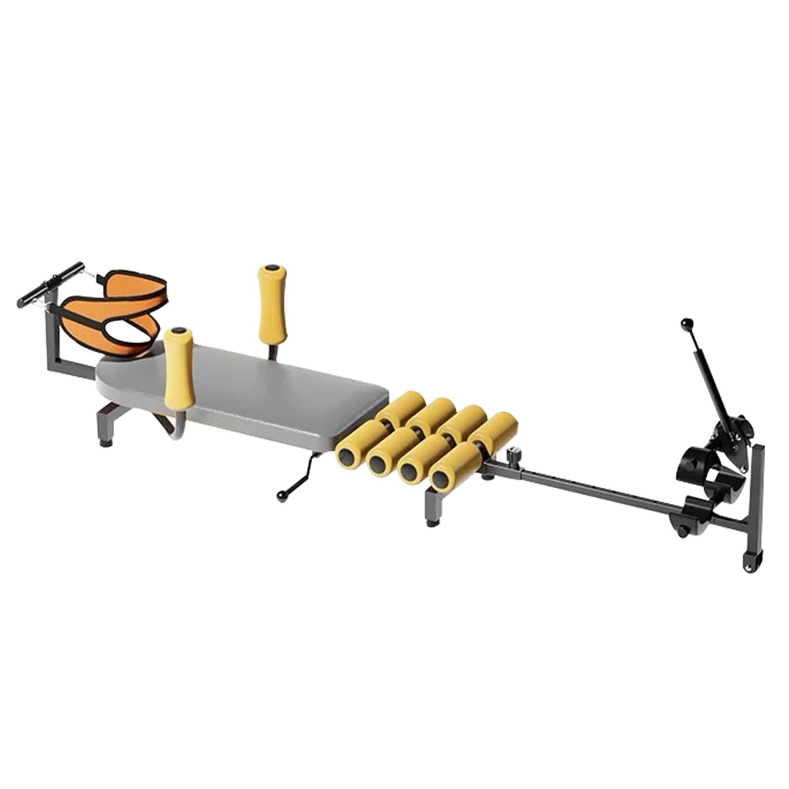 Massage Traction Bed Table, Cervical Lumber Spine Back Stretcher Traction Bed for Tension Relief, Back Decompression- Up to 287 lbs Weight Capacity, Adjustable Length from 55 to 73 inches (Grey)