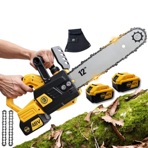 Motosserra Profissional 3000W Sem Fio 48V Bivolt com 2x Baterias Recarregáveis...