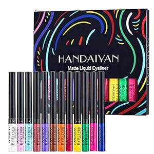 12-Colors-Matte-Liquid-Eyeliner-Set-Rainbow-Colorful-Neon-Eyeliner-Pencil-Pigmented-Waterproof-Smudgeproof-Long-Lasting-Gel-Eye-Liner-Makeup-Gift-Kit-for-Women-Matte-Eyeliner BestLand 12 Colors Matte Liquid Eyeliner Set Rainbow Colorful Neon Eyeliner Pencil Pigmented Waterproof Smudgeproof Long Lasting Gel Eye Liner Christmas Makeup Gift Kit for Women (Set A)