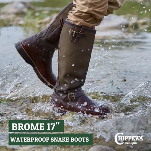 Chippewa Men's Brome 17" Waterproof Pull-On Snake Boots - Hunting, Outdoor Work, Slip - Resistant Snake Boots for Men2
