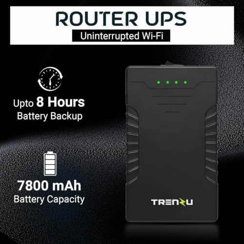 Image of 12V Router UPS for Jio Fiber, Airtel WiFi, CCTV, Broadband | WiFi UPS Power Backup Upto 8hrs | 2A /2.5A /3A | 7800mah EV Grade A+ Battery | Mini WiFi UPS Inverter for Home | 1Yr Warranty