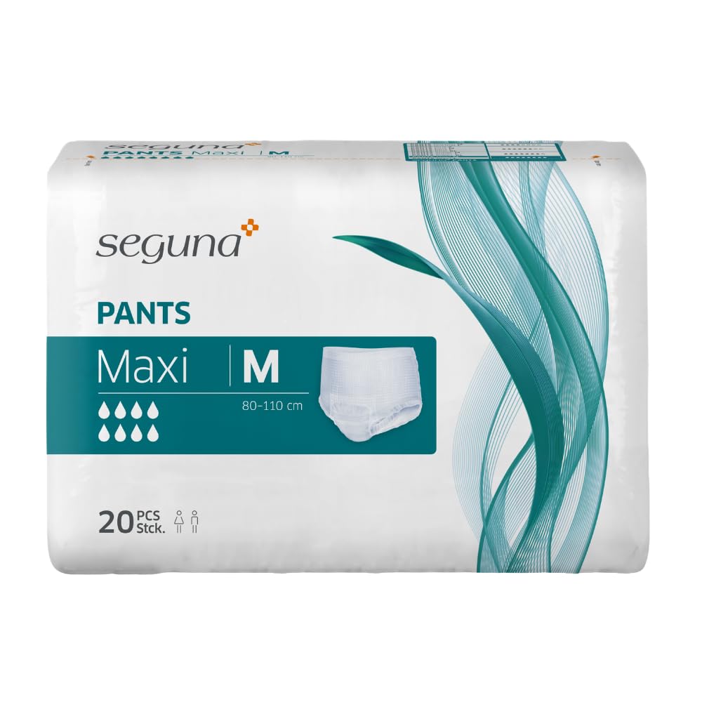 SEGUNA Pants Maxi, Inkontinenz Pants, Windelhosen für Erwachsene, Frauen, Männer, Inkontinenzhosen bei Blasenschwäche (M (Sparpaket 4 x 20 Stück))