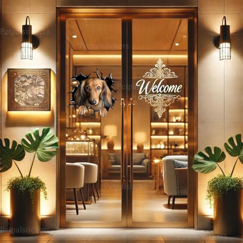 Image of Cute Dog Stickers for Car Window Decals Waterproof Funny Sticker (Dachshund Stickers)