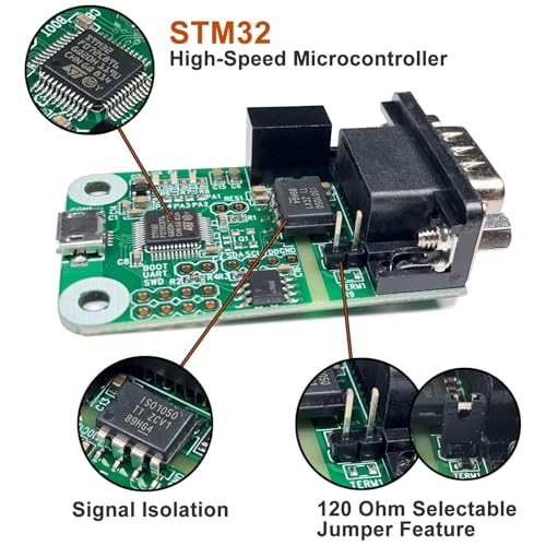 Image of USB CAN Converter Module for Raspberry Pi 5 /4 /Pi3B+ /Pi3 /Pi Zero(W) /Jetson Nano /Tinker Board and Any Single Board Computer Support Windows Linux Mac OS Android Venus OS