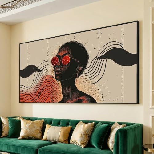 Impression d'art ethnique pour décoration murale de salon moderne