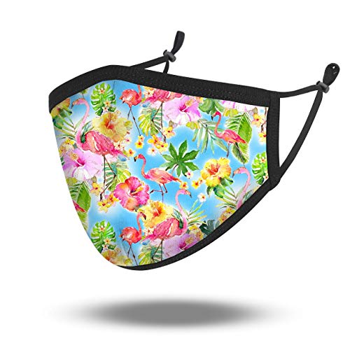 Fabrique Innovations Flamingos Print, 100% Cotton, Double Layer, Washable & Reusable, Non-Medical Face Mask