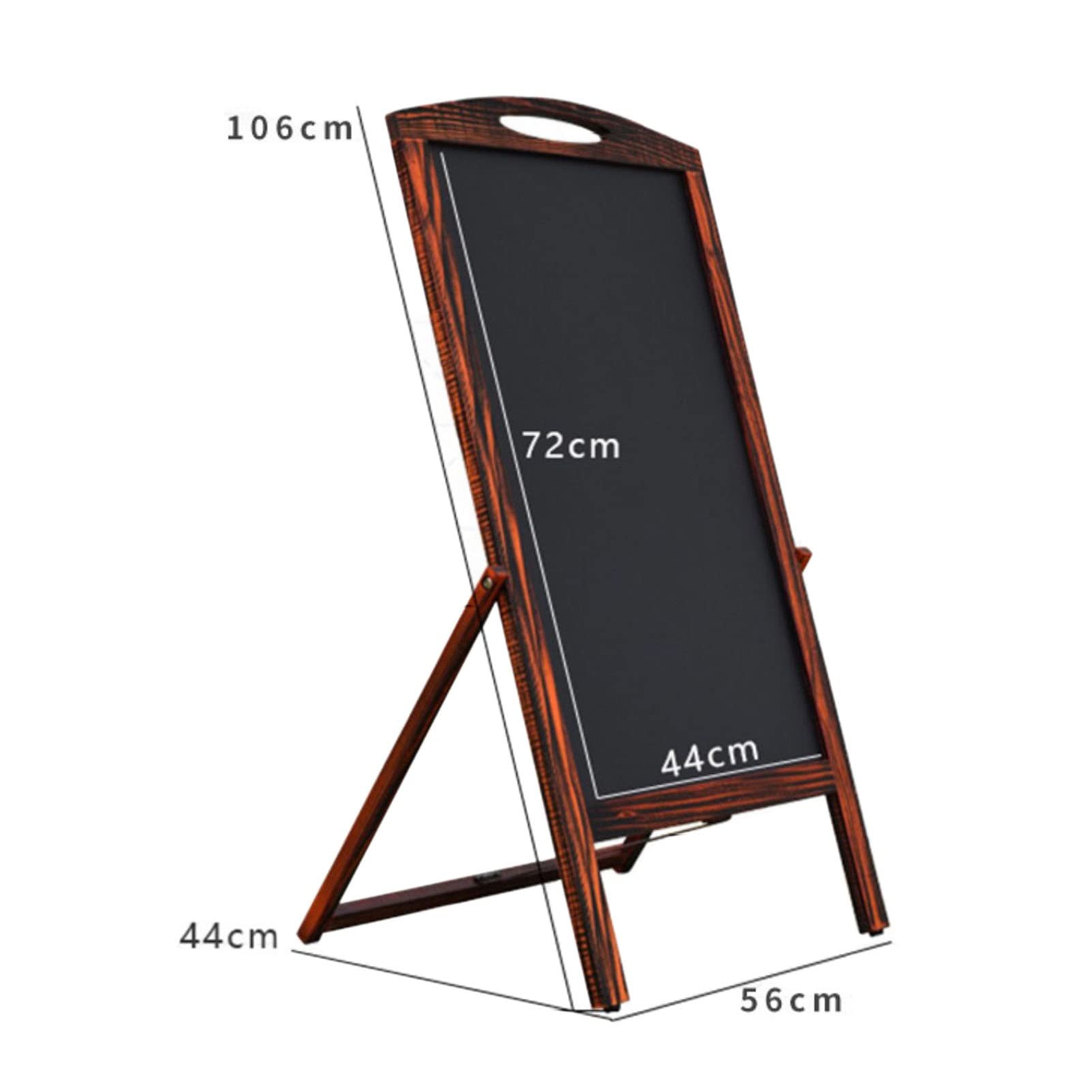 Letrero De Pizarra Caballete De Pizarra De Pie, Tablero De Tiza Enmarcado De Madera Marrón Rústico para Exhibición Promocional Comercial, Menú De Restaurante, Boda, Escuela